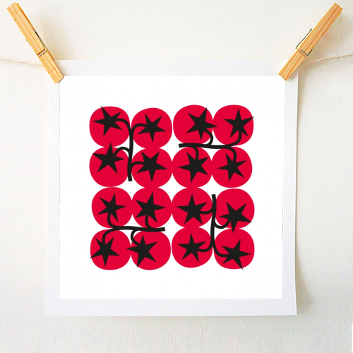Star Tomato Coaster - A1 - A4 art print by Suzie London