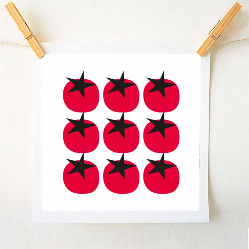 Star Tomato Coaster - A1 - A4 art print by Suzie London