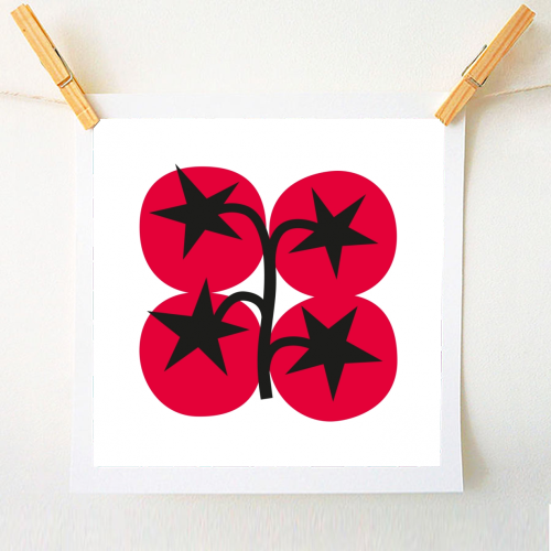 Star Tomato Coaster - A1 - A4 art print by Suzie London