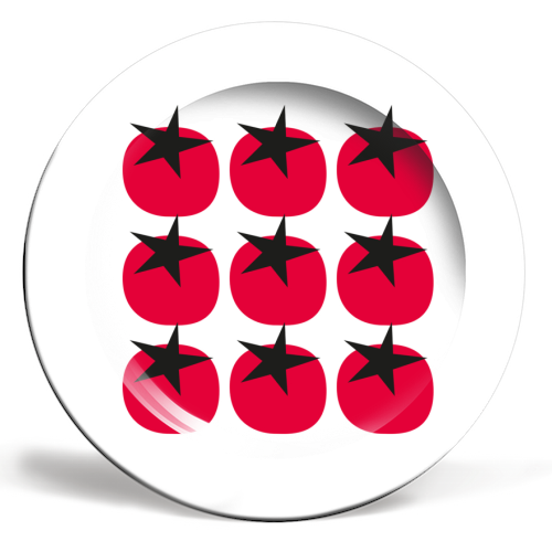 Star Tomato Coaster - ceramic dinner plate by Suzie London