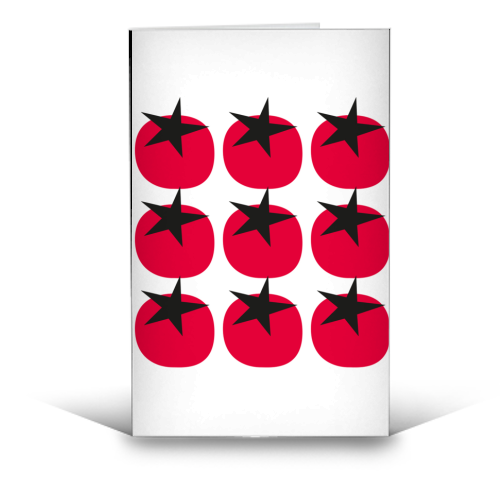 Star Tomato Coaster - funny greeting card by Suzie London