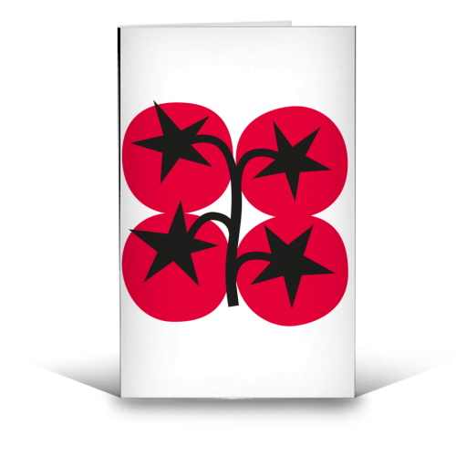 Star Tomato Coaster - funny greeting card by Suzie London