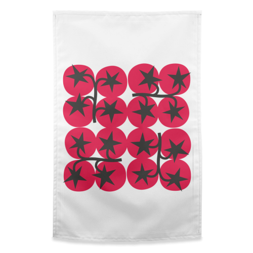 Star Tomato Coaster - funny tea towel by Suzie London