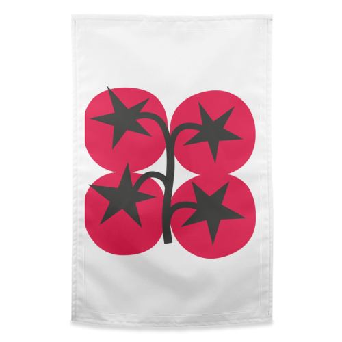 Star Tomato Coaster - funny tea towel by Suzie London