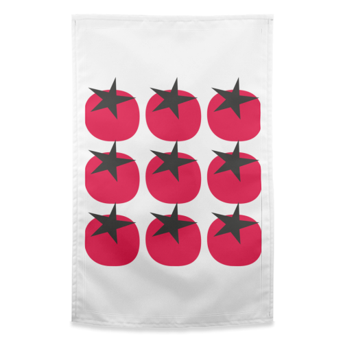 Star Tomato Coaster - funny tea towel by Suzie London