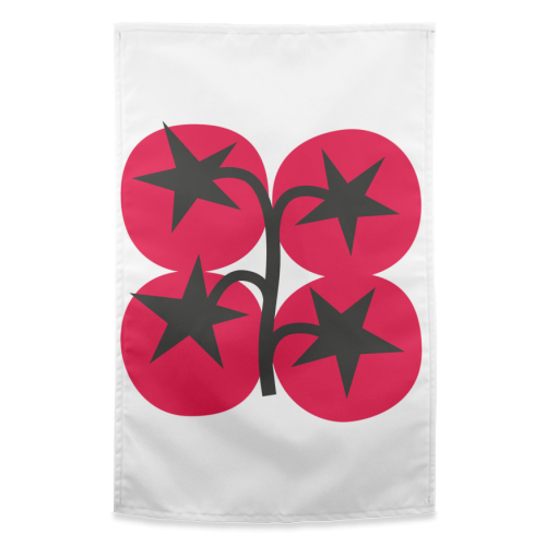 Star Tomato Coaster - funny tea towel by Suzie London