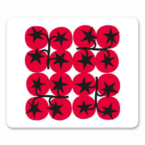 Star Tomato Coaster - mouse mat by Suzie London
