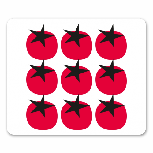 Star Tomato Coaster - mouse mat by Suzie London