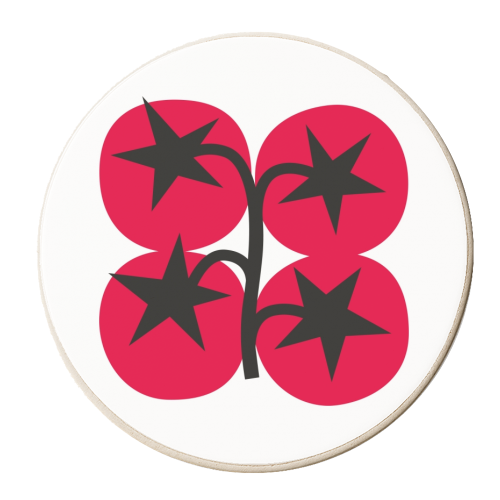 Star Tomato Coaster - personalised beer coaster by Suzie London