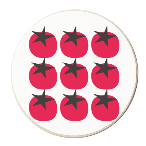 Star Tomato Coaster - personalised beer coaster by Suzie London