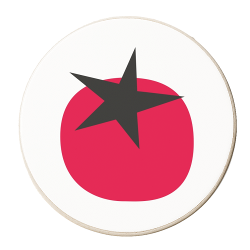 Star Tomato Coaster - personalised beer coaster by Suzie London