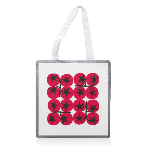 Star Tomato Coaster - printed canvas tote bag by Suzie London