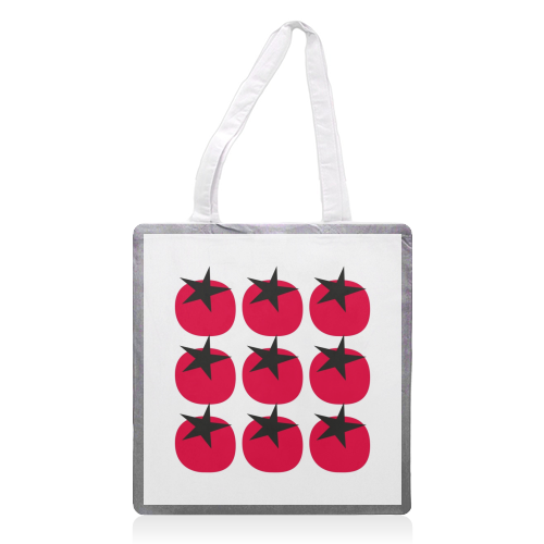 Star Tomato Coaster - printed canvas tote bag by Suzie London
