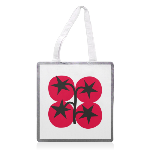 Star Tomato Coaster - printed canvas tote bag by Suzie London