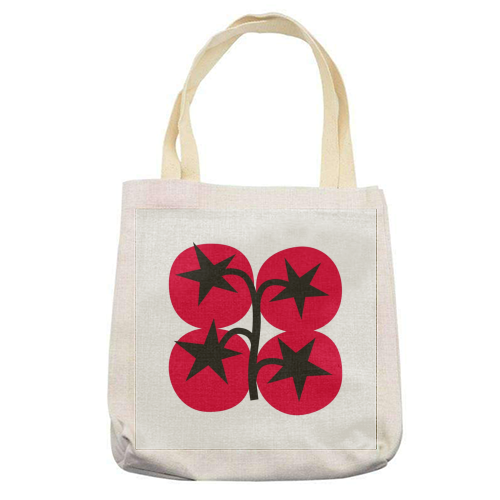 Star Tomato Coaster - printed canvas tote bag by Suzie London
