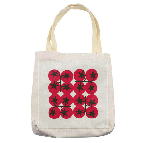 Star Tomato Coaster - printed canvas tote bag by Suzie London