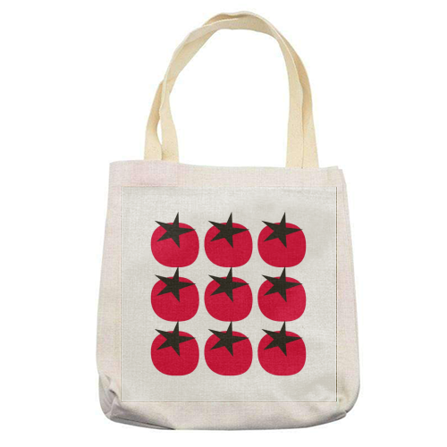 Star Tomato Coaster - printed canvas tote bag by Suzie London
