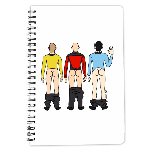 Star Trek Butts - personalised A4, A5, A6 notebook by Notsniw Art