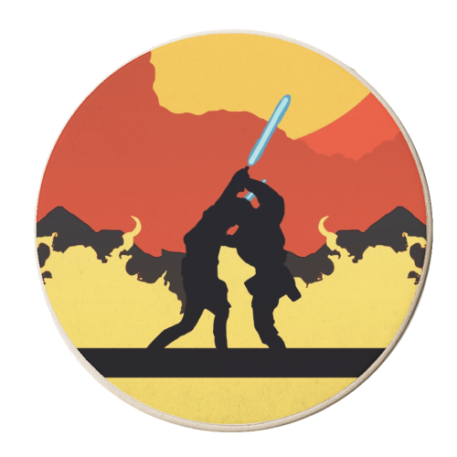 Star Wars Battle of the Heroes - personalised beer coaster by Danny Welch