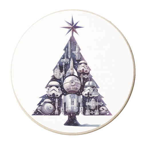 Star wars Christmas Tree - personalised beer coaster by ara liliput