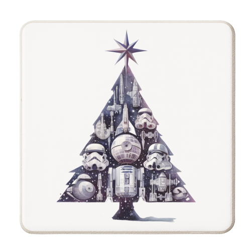 Star wars Christmas Tree - personalised beer coaster by ara liliput