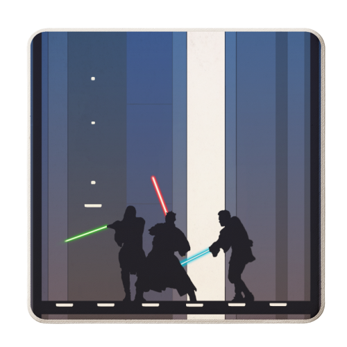 Star Wars Duel - personalised beer coaster by Danny Welch