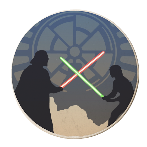 Star Wars Father and Son - personalised beer coaster by Danny Welch
