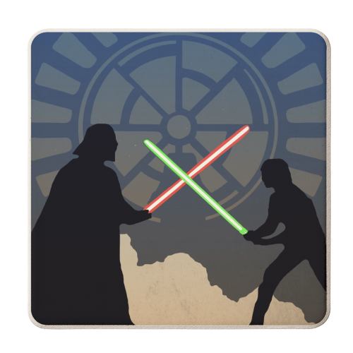 Star Wars Father and Son - personalised beer coaster by Danny Welch