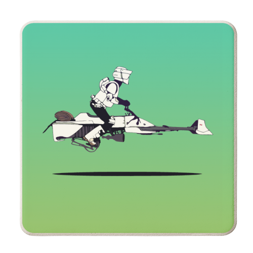 Star Wars Imperial Scout - personalised beer coaster by Danny Welch