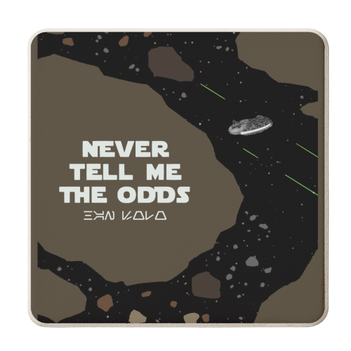 Star Wars Never tell me the odds - personalised beer coaster by Danny Welch