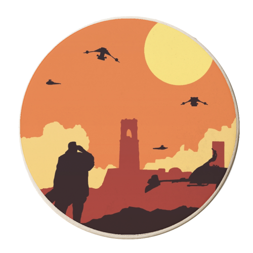 Star Wars Planets - Ferrix - personalised beer coaster by Danny Welch