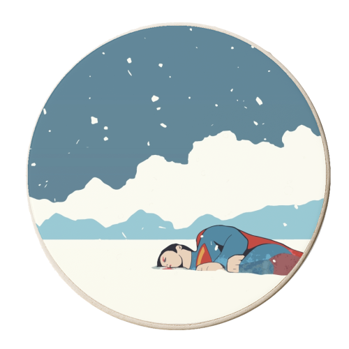 Superman Don't give up - personalised beer coaster by Danny Welch