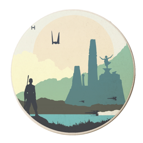Star Wars Planets ST - Takodana - personalised beer coaster by Danny Welch