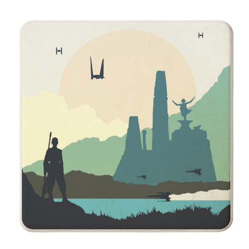 Star Wars Planets ST - Takodana - personalised beer coaster by Danny Welch