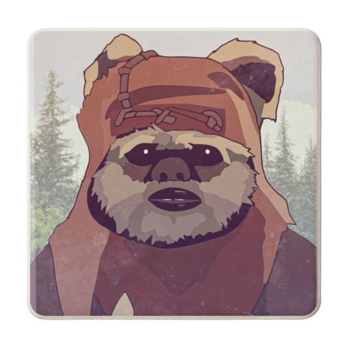 Star Wars Wicket - personalised beer coaster by Danny Welch