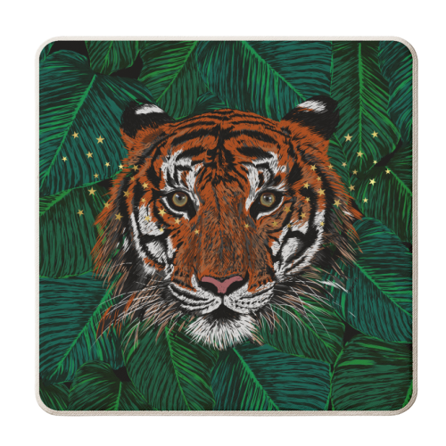 STARLIGHT TIGER - personalised beer coaster by PEARL & CLOVER