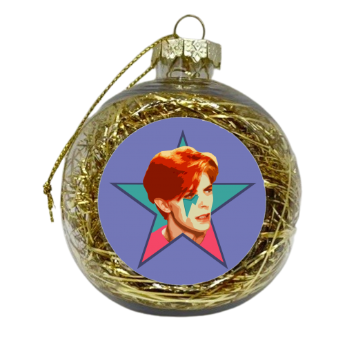 STARMAN - MAUVE - xmas bauble by DOLLY WOLFE
