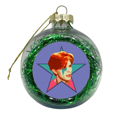 STARMAN - MAUVE - xmas bauble by DOLLY WOLFE