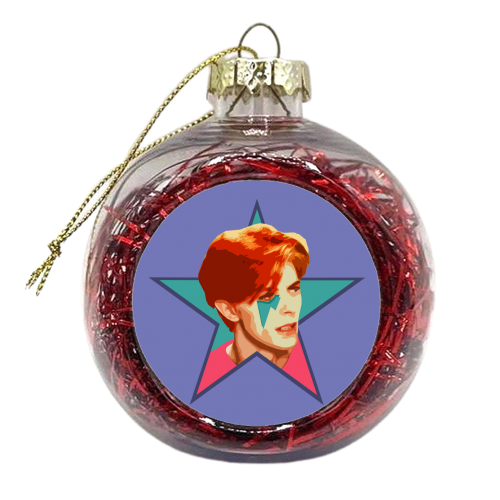 STARMAN - MAUVE - xmas bauble by DOLLY WOLFE