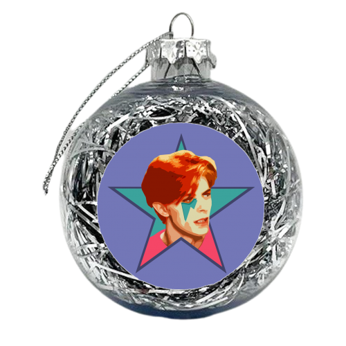 STARMAN - MAUVE - xmas bauble by DOLLY WOLFE