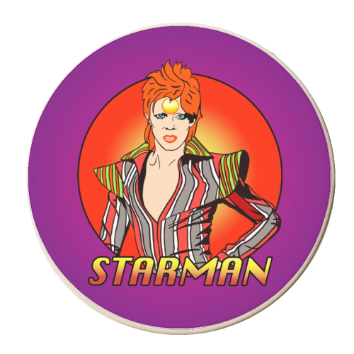 Starman - personalised beer coaster by Bite Your Granny