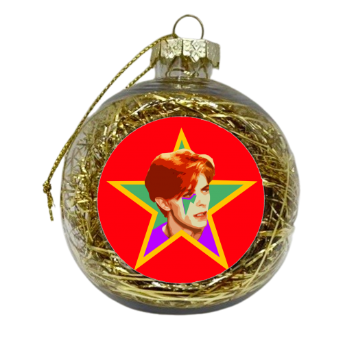 STARMAN - RED - xmas bauble by DOLLY WOLFE
