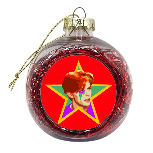 STARMAN - RED - xmas bauble by DOLLY WOLFE