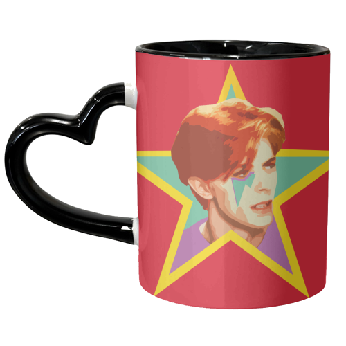 STARMAN - RED - unique mug by DOLLY WOLFE