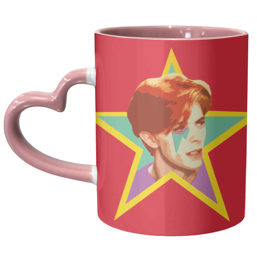 STARMAN - RED - unique mug by DOLLY WOLFE