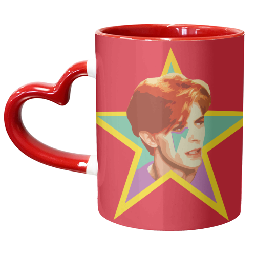 STARMAN - RED - unique mug by DOLLY WOLFE