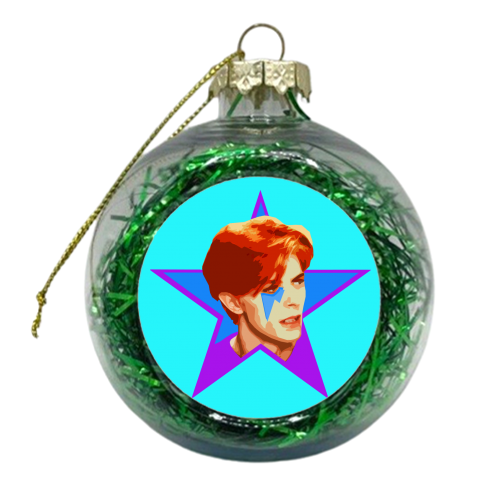 STARMAN - TURQUOISE - xmas bauble by DOLLY WOLFE