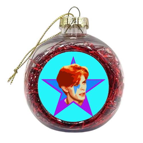 STARMAN - TURQUOISE - xmas bauble by DOLLY WOLFE