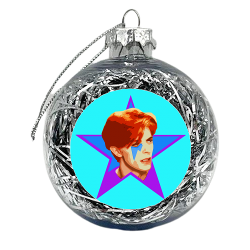 STARMAN - TURQUOISE - xmas bauble by DOLLY WOLFE