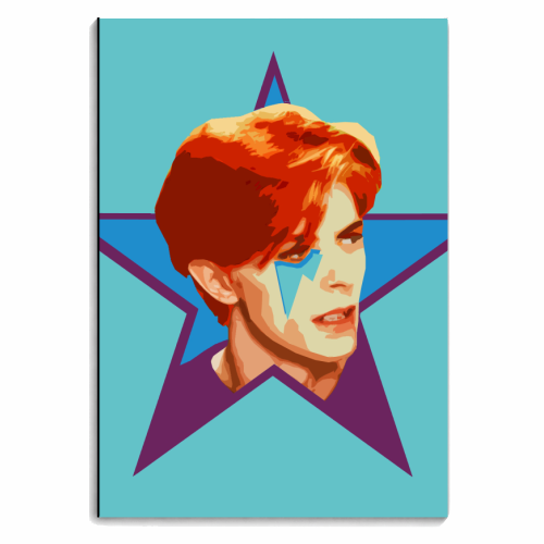 STARMAN - TURQUOISE - personalised A4, A5, A6 notebook by DOLLY WOLFE